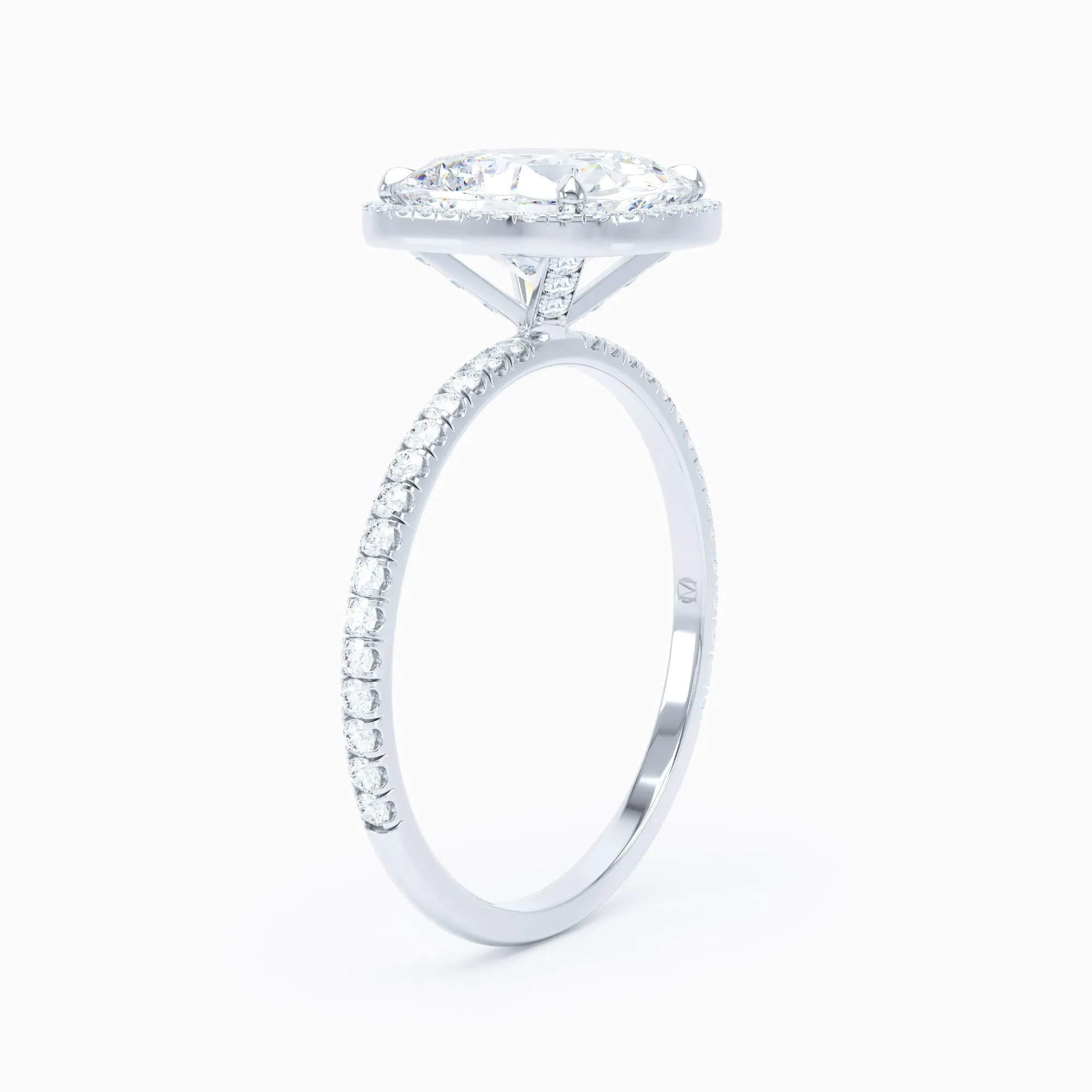 Delicate Halo - Square Cushion Engagement Ring