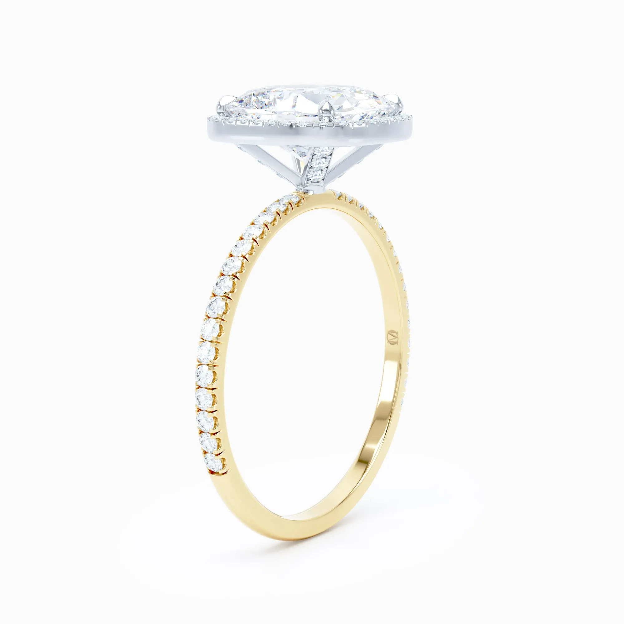 Delicate Halo - Square Cushion Engagement Ring