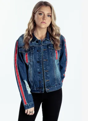 Delilah Denim Jacket Red