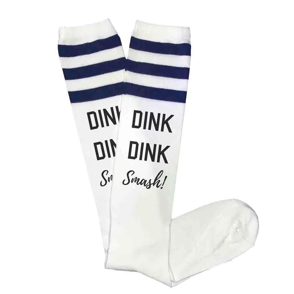 Dink Dink Smash Pickleball Knee High Socks for Her