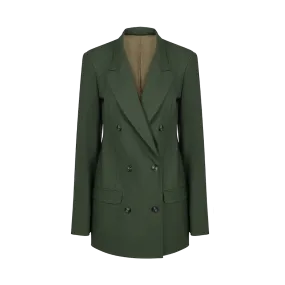 Double-Breasted Blazer - Green