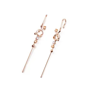 Dragonfly Ear Pins [Champagne/White gems]