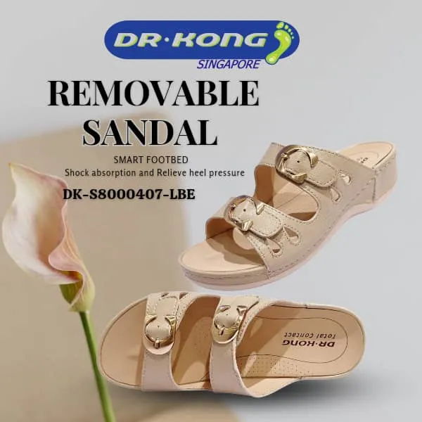 DR.KONG WOMEN REMOVABLE INSOLE SANDALS DK-S8000407-LBE(RP : $179)