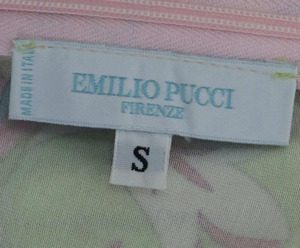 Emilio Pucci Pink & Green Cotton Top sz 2