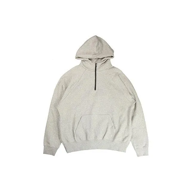 Fear of God FOG Essentials Half Zip Pullover Hoodie Heather Grey