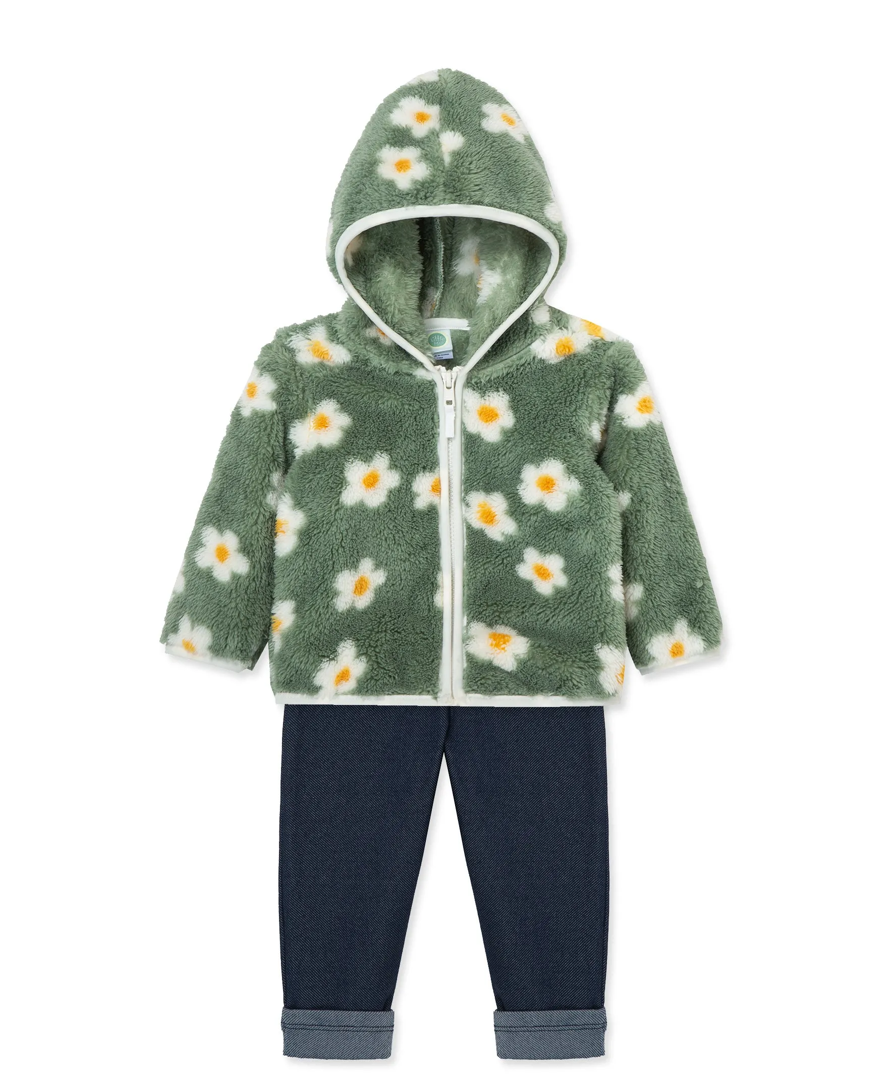 Floral 3-Piece Sherpa Jacket Set (12M-24M)