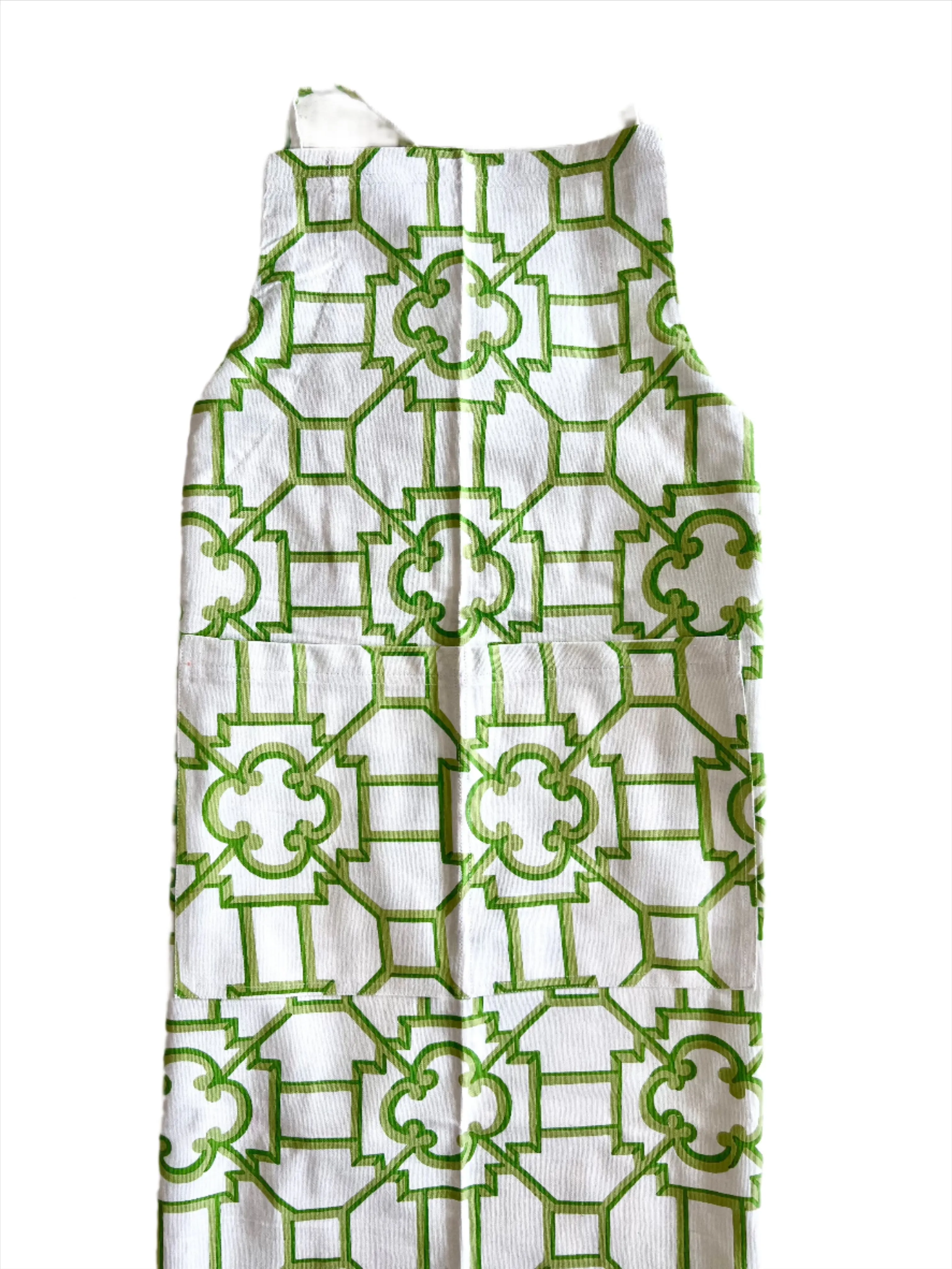 Garden Trellis Green Fabric Apron