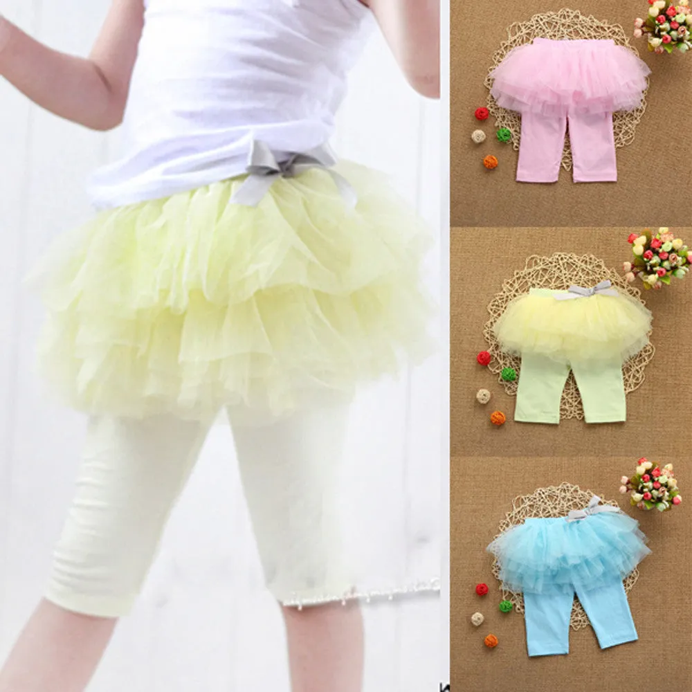 Girls Tutu Skirt Cropped Leggings - ONLY 4 LEFT !!!