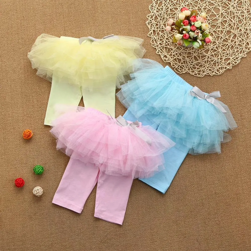 Girls Tutu Skirt Cropped Leggings - ONLY 4 LEFT !!!