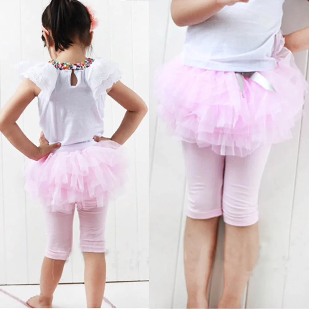 Girls Tutu Skirt Cropped Leggings - ONLY 4 LEFT !!!