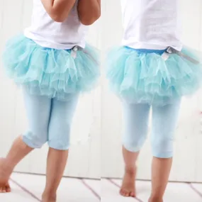 Girls Tutu Skirt Cropped Leggings - ONLY 4 LEFT !!!