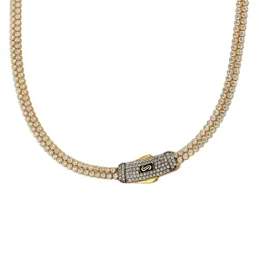 Gold 14k tennis necklace