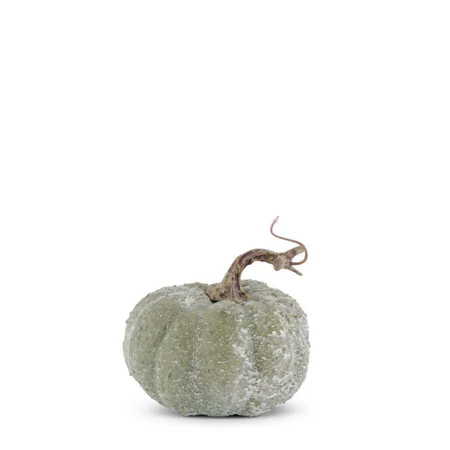 Green White Washed Textured Pumpkin - 3.75inch