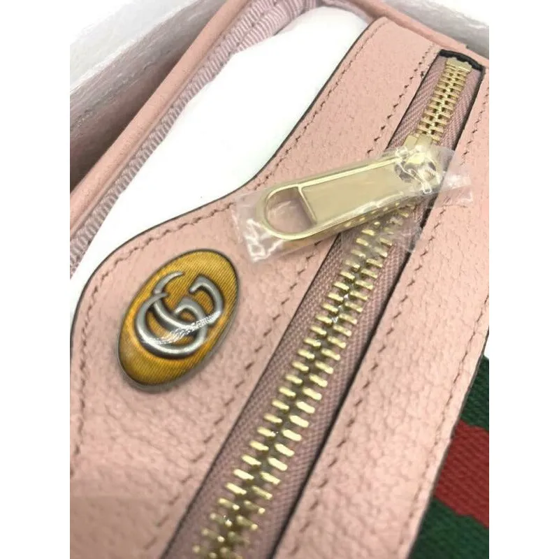 Gucci Ophidia Mini See-through Pvc Camera Pink Plastic Cross Body Bag