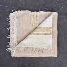 Handwoven -Cotton - Silk Scarves- turmeric blush