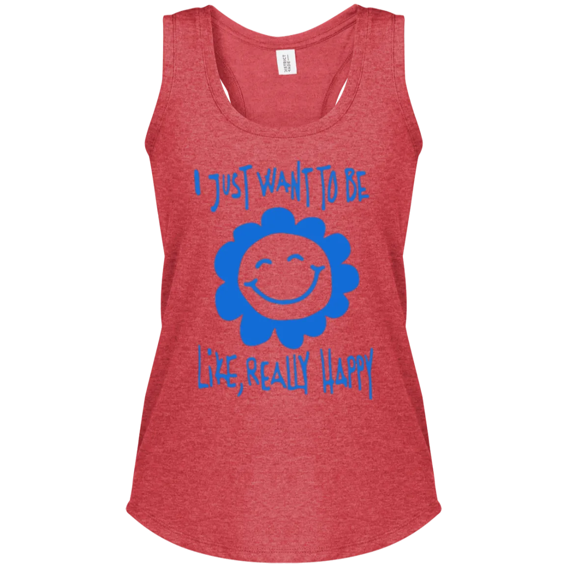 Happy Flower- Women's Perfect Tri Racerback Tank