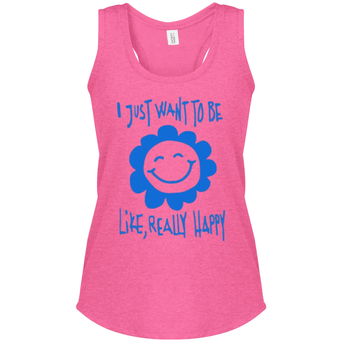 Happy Flower- Women's Perfect Tri Racerback Tank