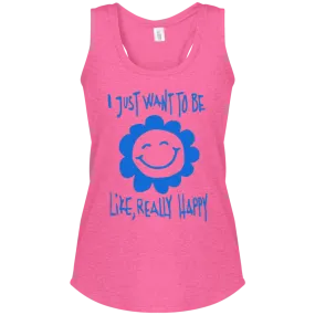 Happy Flower- Women's Perfect Tri Racerback Tank