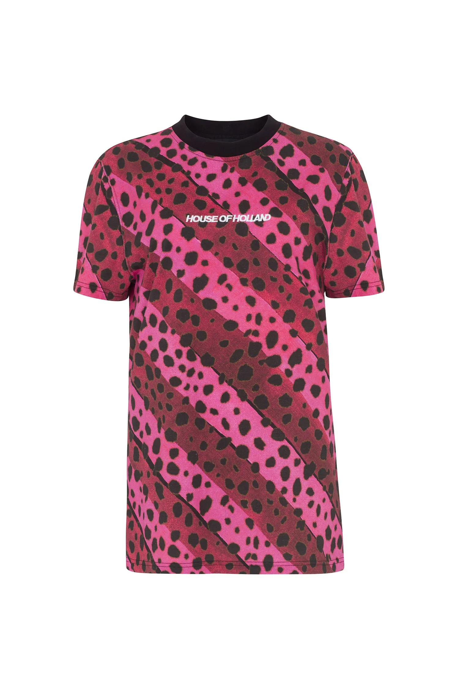 House of Holland Stripe Cheetah Tee