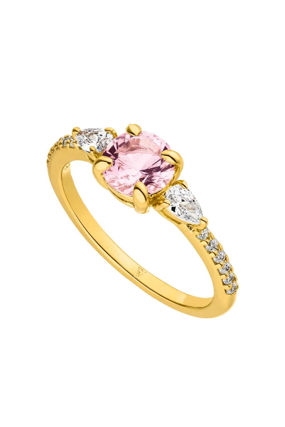 Iconic Sparkle Ring Pink 14K Gold Plated