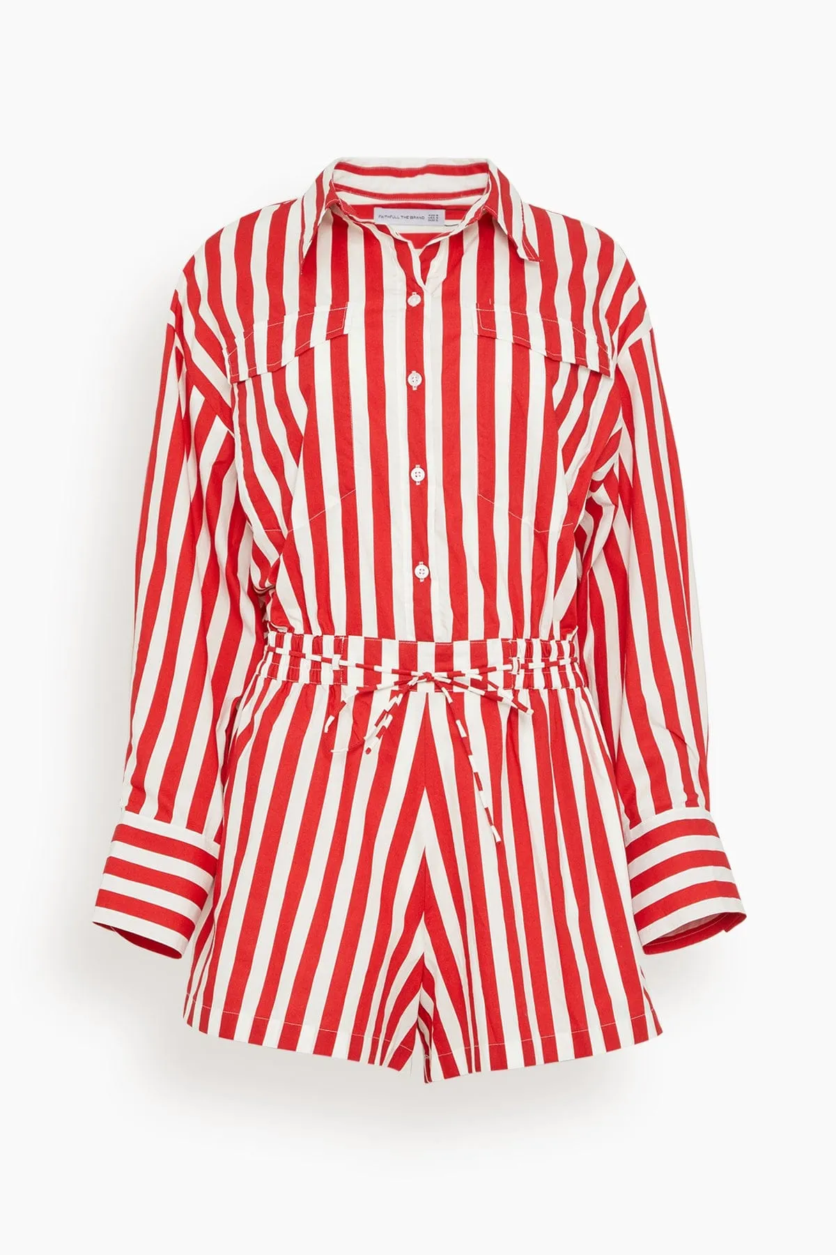 Isole Playsuit in Bayou Stripe Red