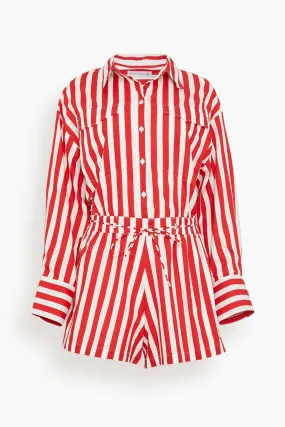 Isole Playsuit in Bayou Stripe Red