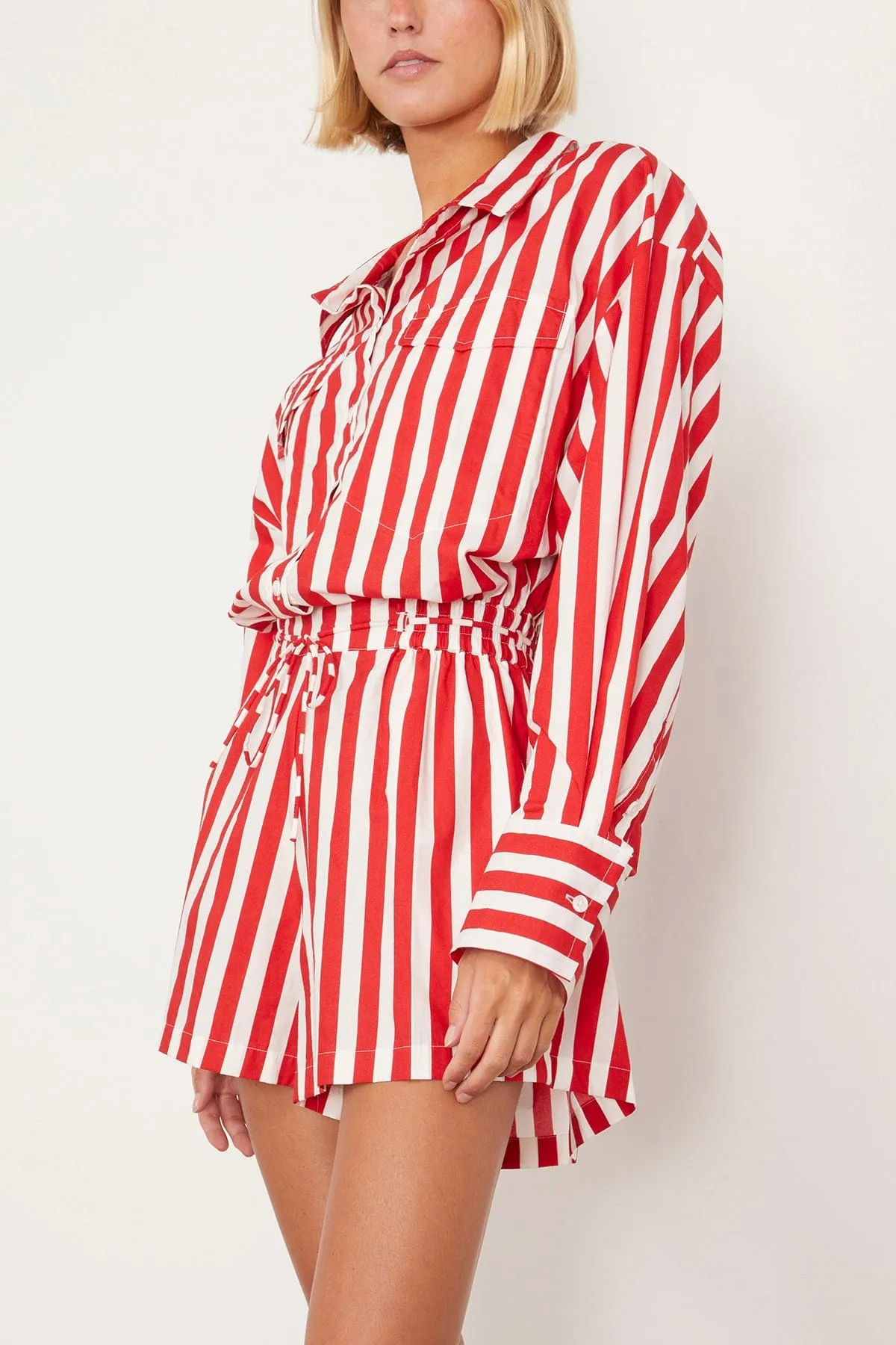 Isole Playsuit in Bayou Stripe Red