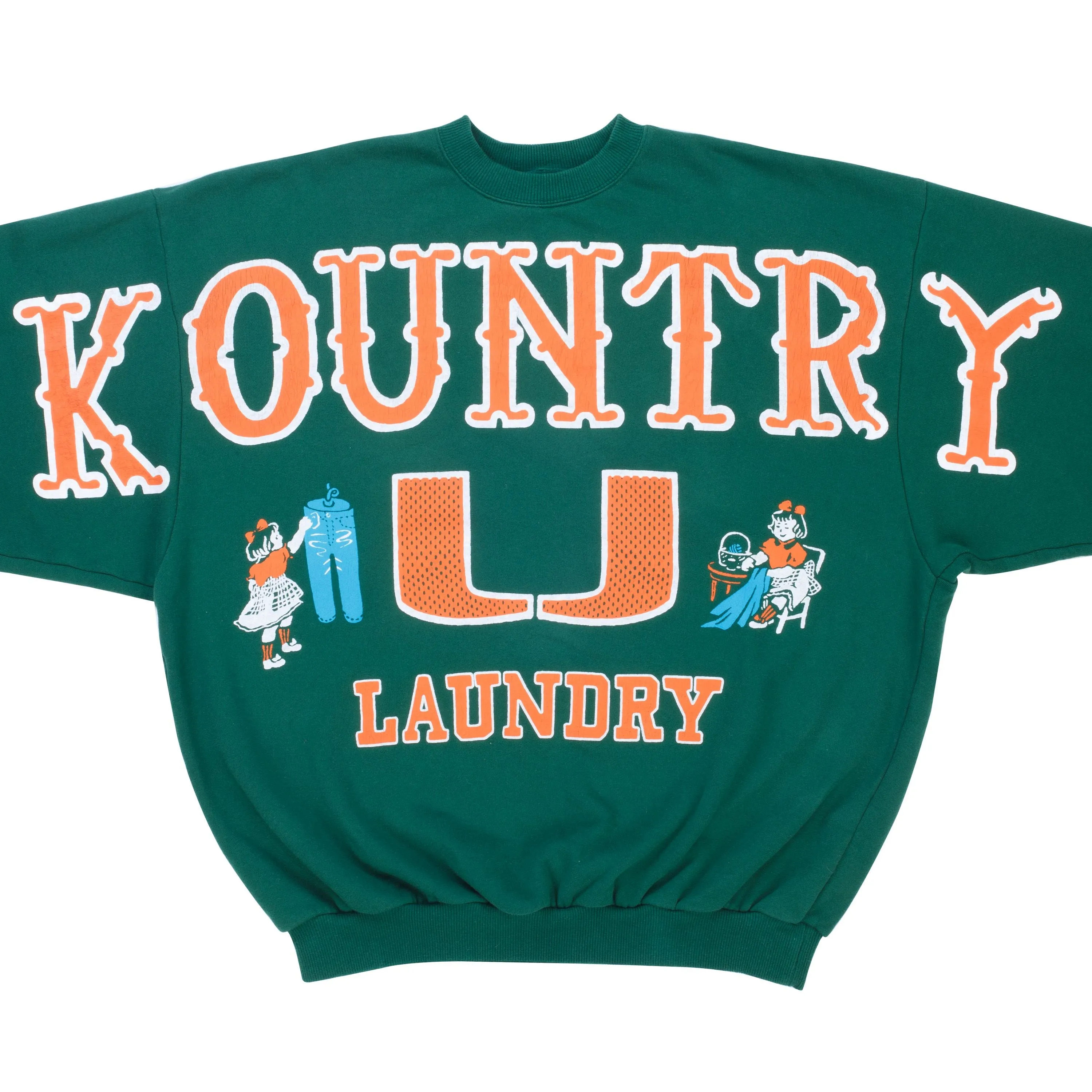 Kapital Big Kountry Crewneck Sweater Green