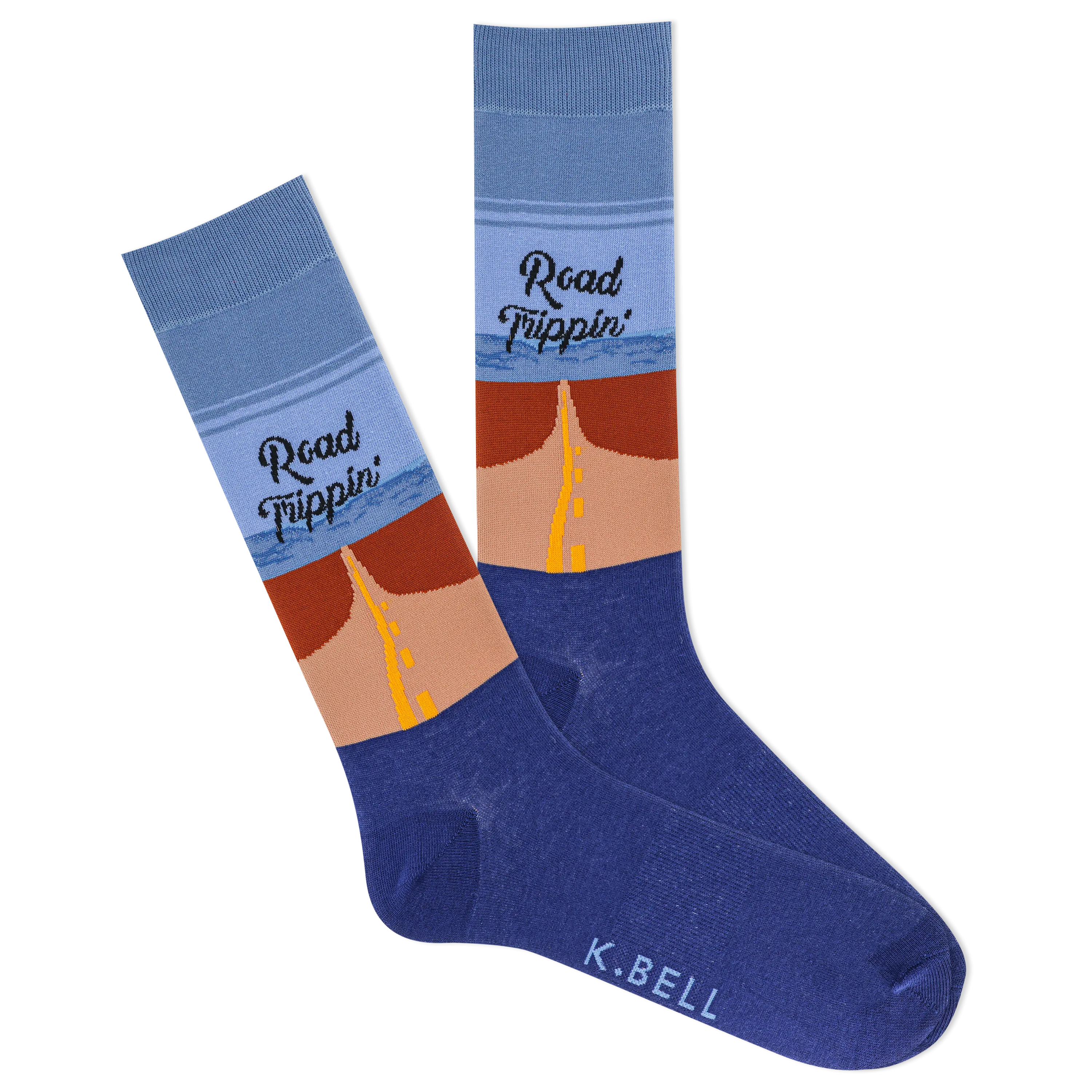 K.Bell Men's Road Trippin' Crew Sock