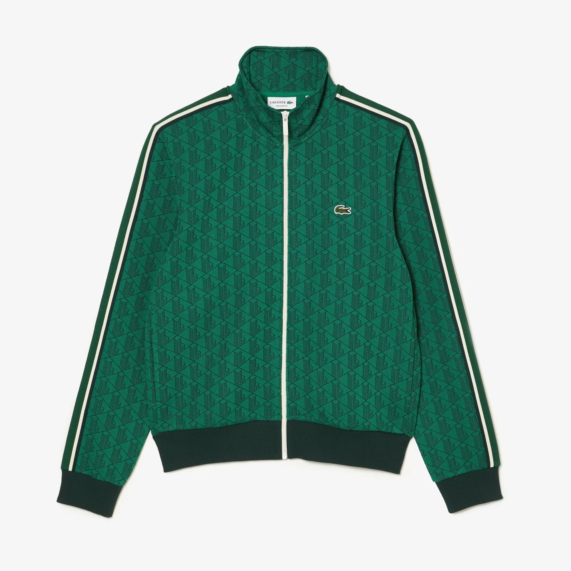 Lacoste Paris Jacquard Monogram Zipped Sweatshirt