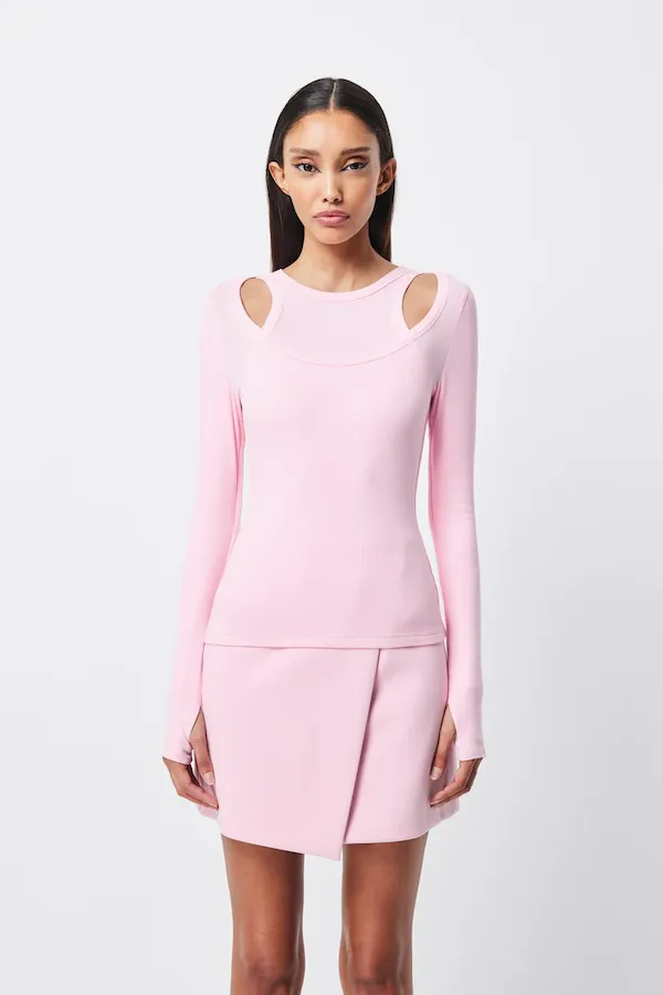 Laddered Top Pink