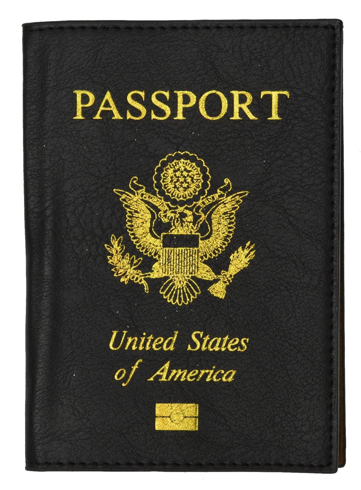 Leather USA Logo Passport Holder - Hot Pink