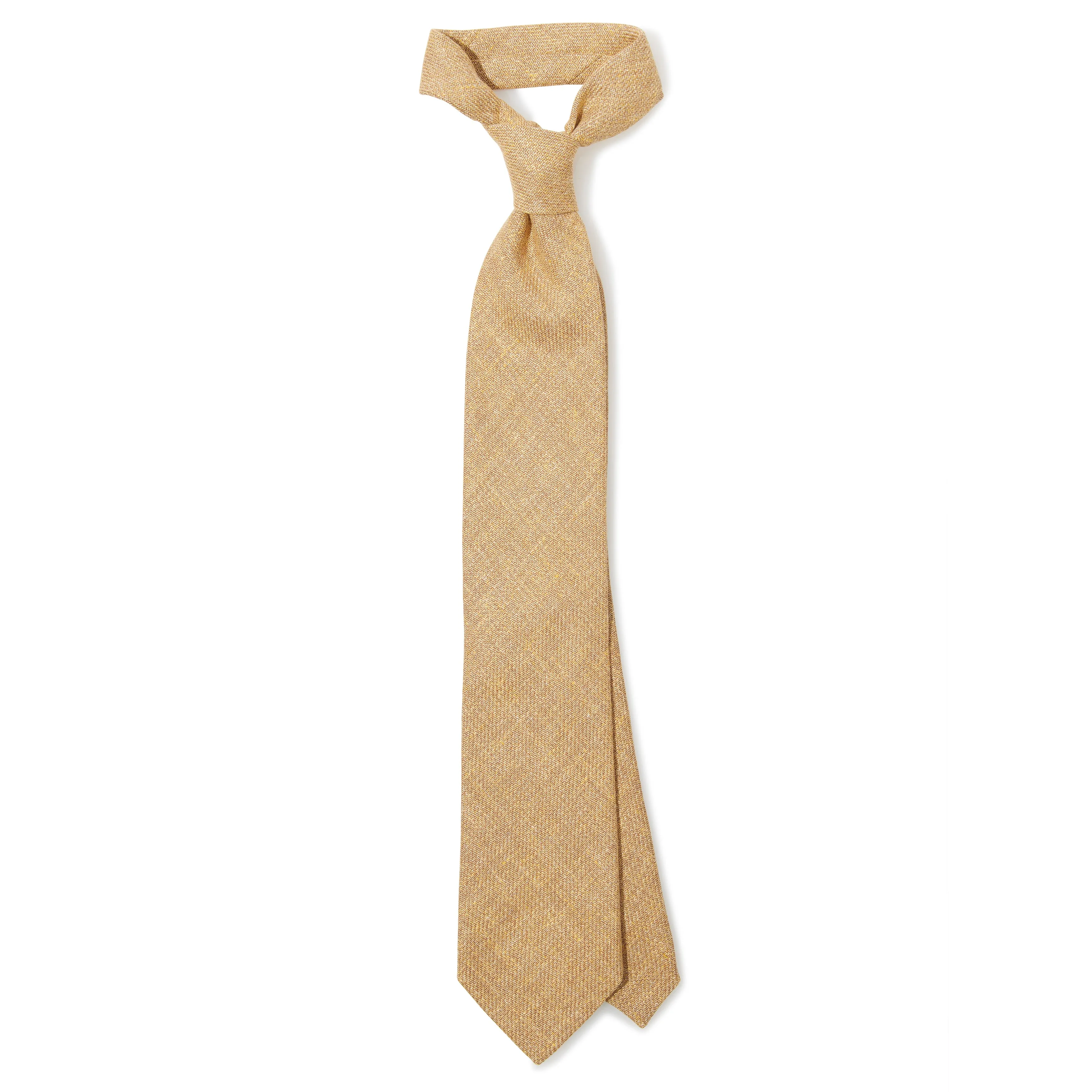 Linen Silk Cotton Three-fold Tie