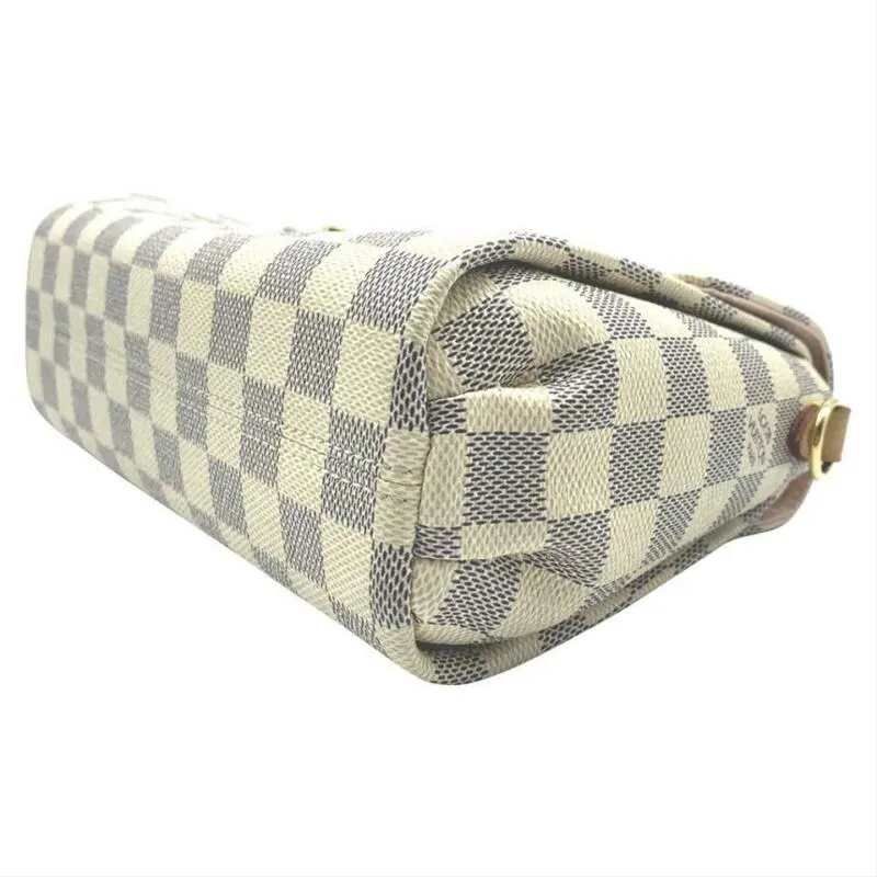 Louis Vuitton Croisette White Damier Azur Canvas Shoulder Bag