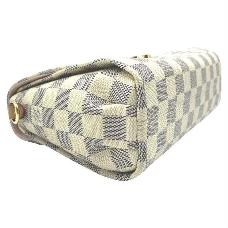 Louis Vuitton Croisette White Damier Azur Canvas Shoulder Bag