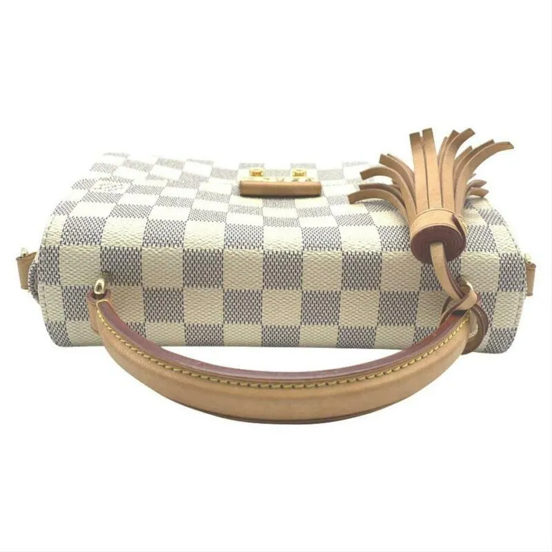 Louis Vuitton Croisette White Damier Azur Canvas Shoulder Bag