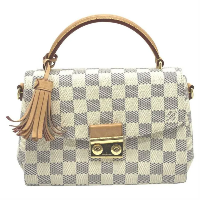 Louis Vuitton Croisette White Damier Azur Canvas Shoulder Bag