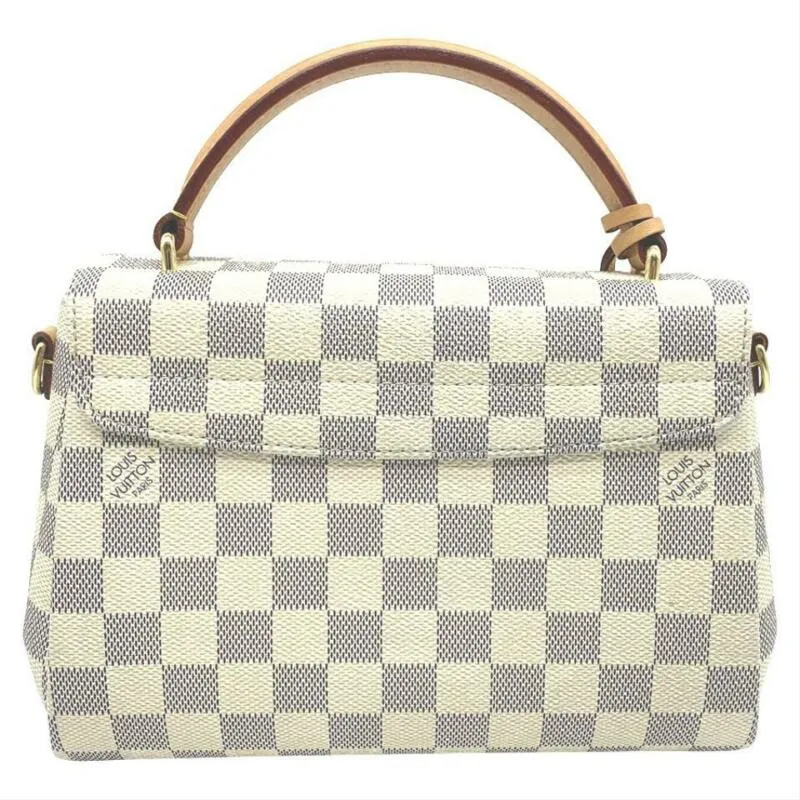 Louis Vuitton Croisette White Damier Azur Canvas Shoulder Bag