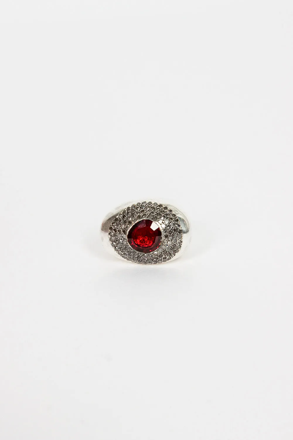 Loumia Ring Icy Grey Diamond/Garnet