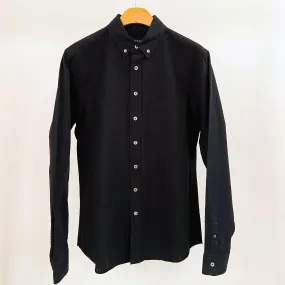 M - Black Seersucker L/S Shirt