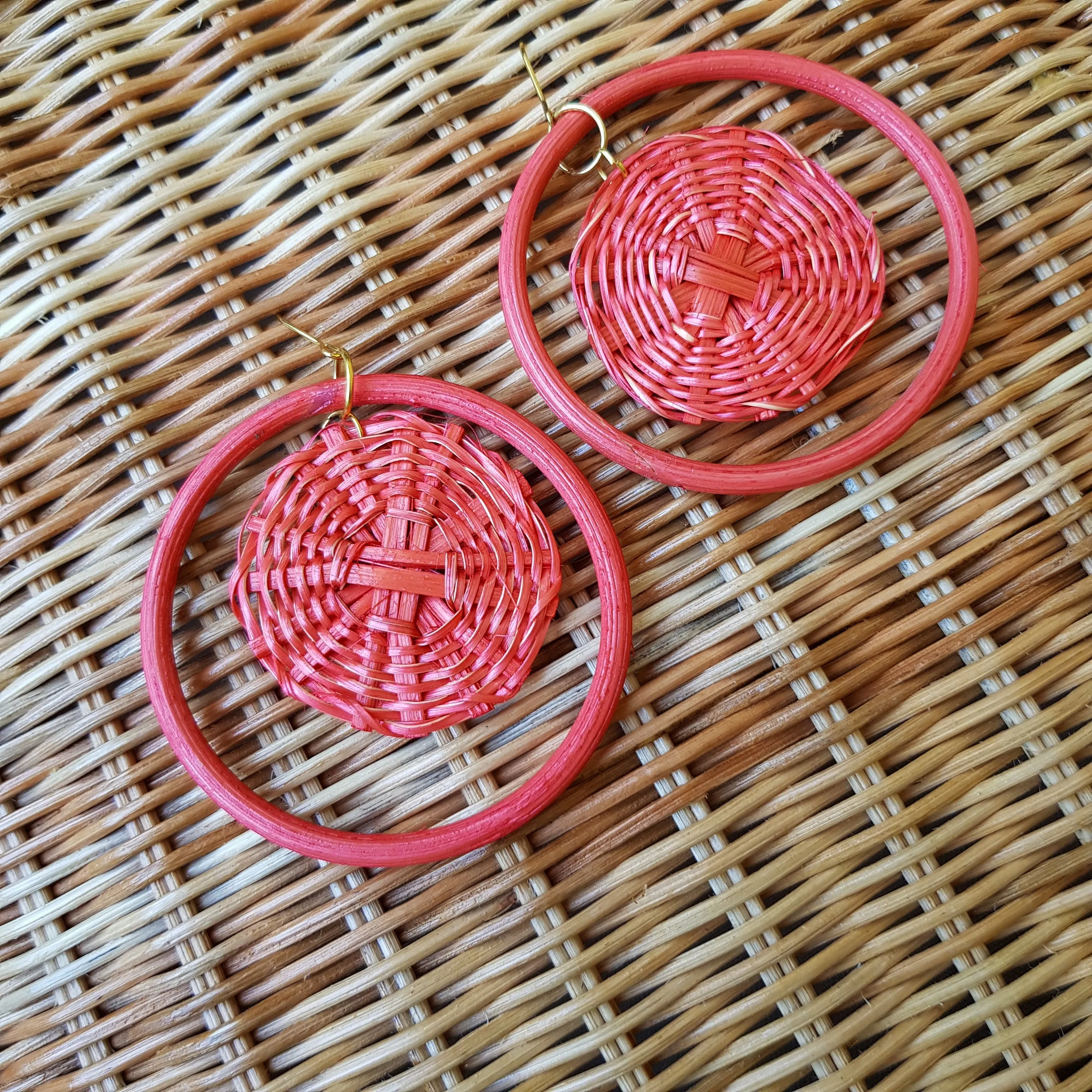 Madeline Earrings in Coral