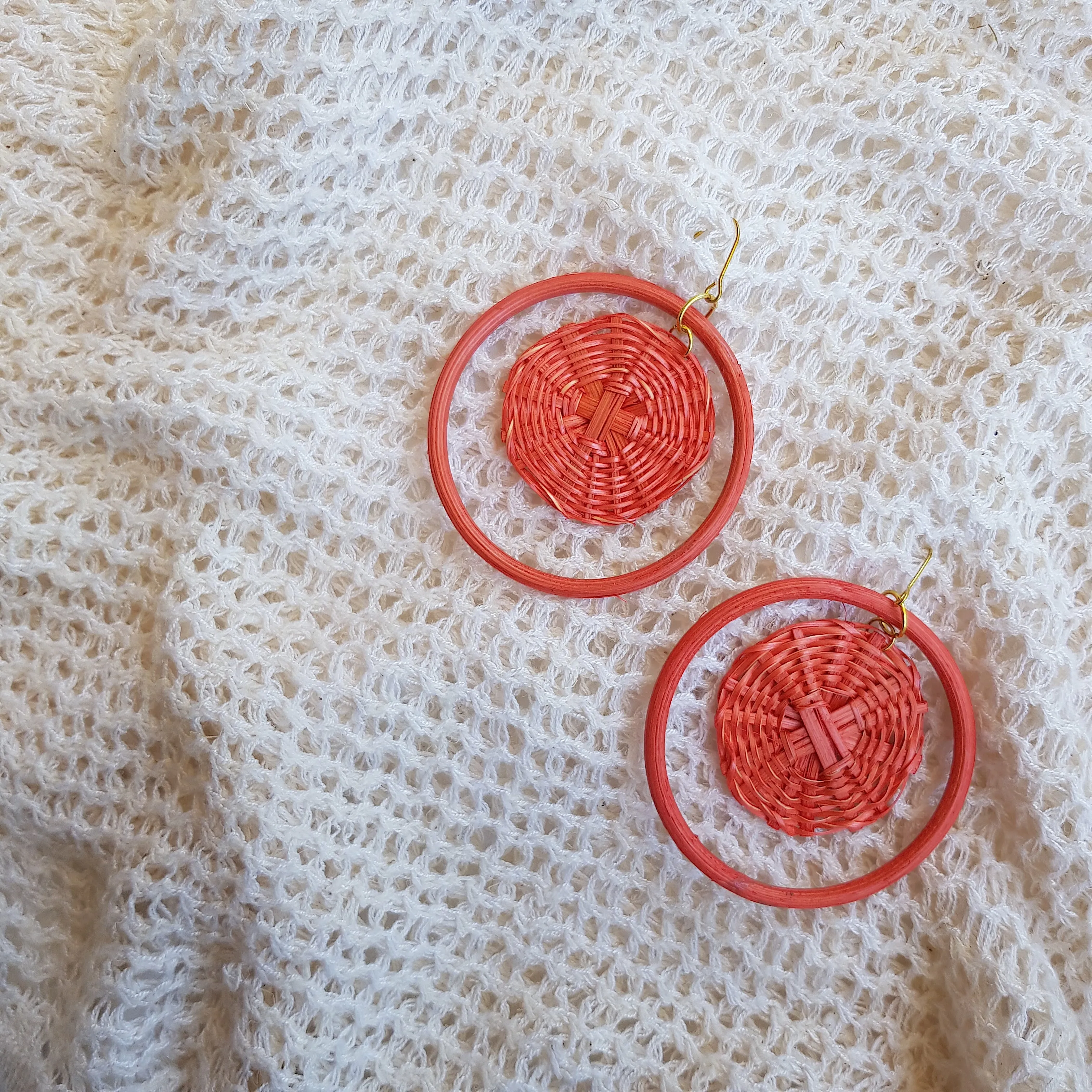 Madeline Earrings in Coral