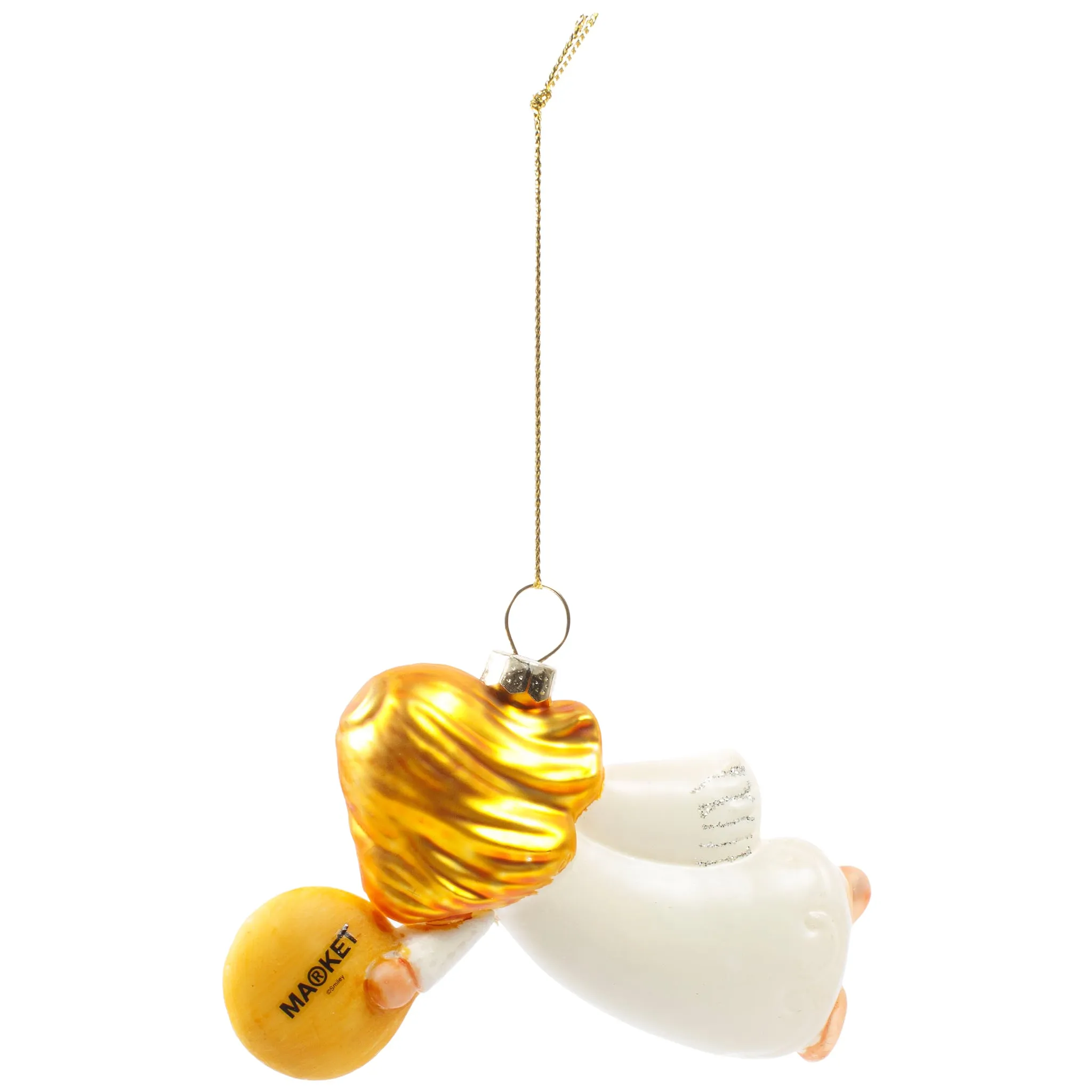 Market Smiley Angel Ornament "Yellow"