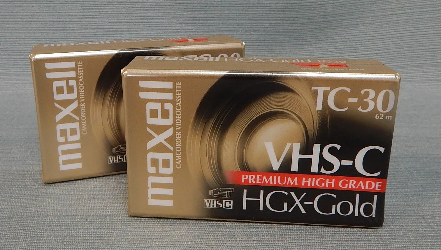 Maxell HGX-Gold TC-30 VHS-C Tapes - Lot of 2 - Brand New!