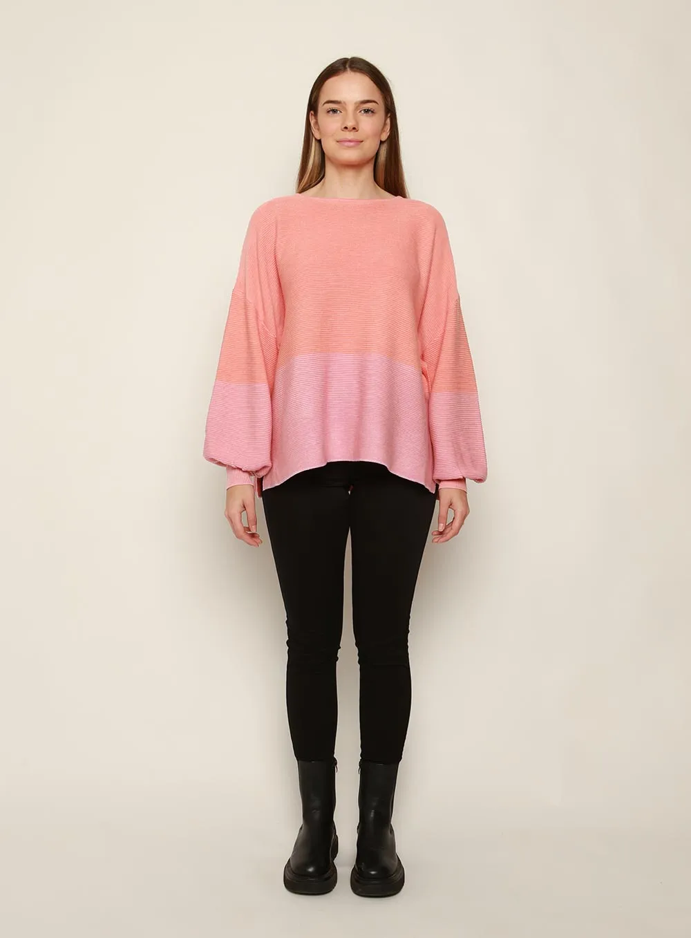 Maya 2 Tone Knit-PINK