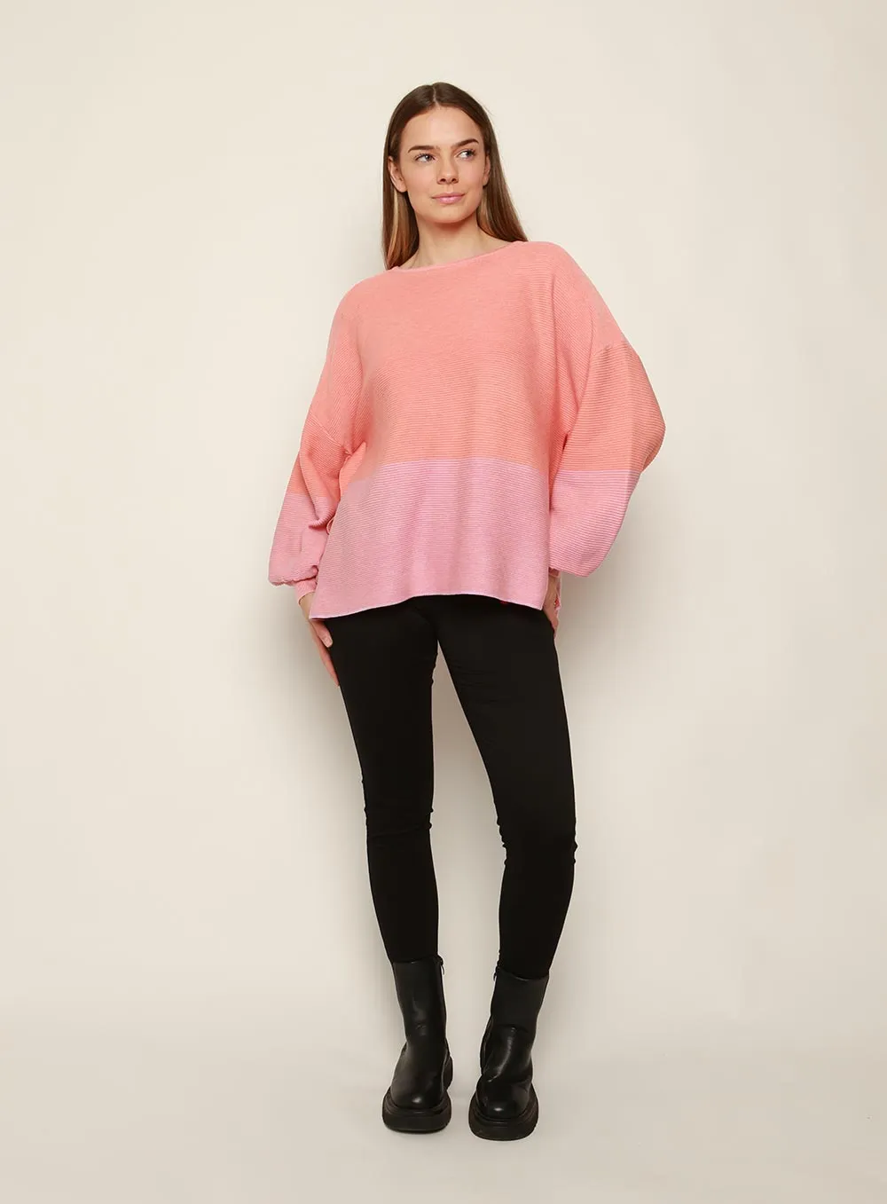 Maya 2 Tone Knit-PINK