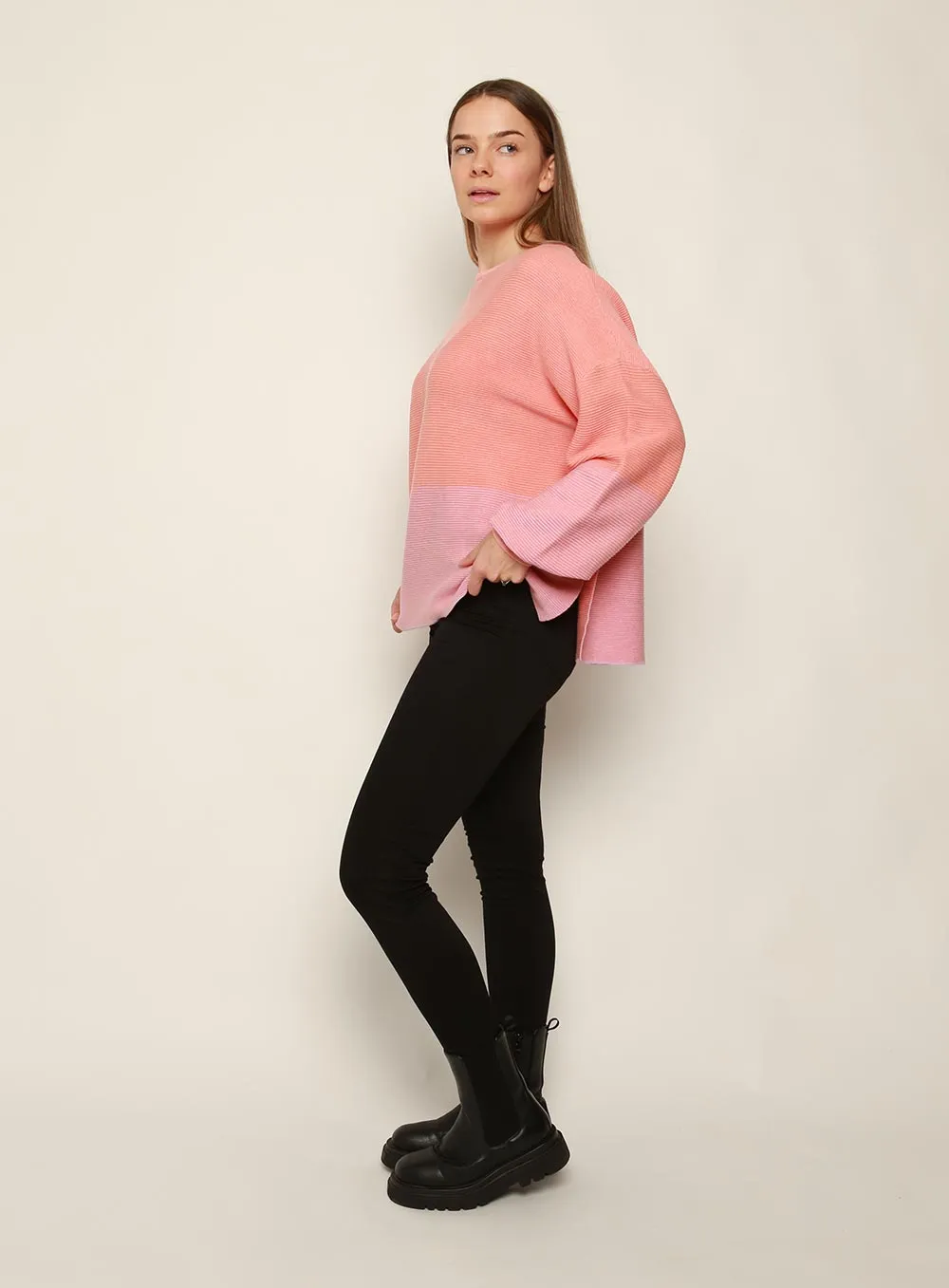 Maya 2 Tone Knit-PINK