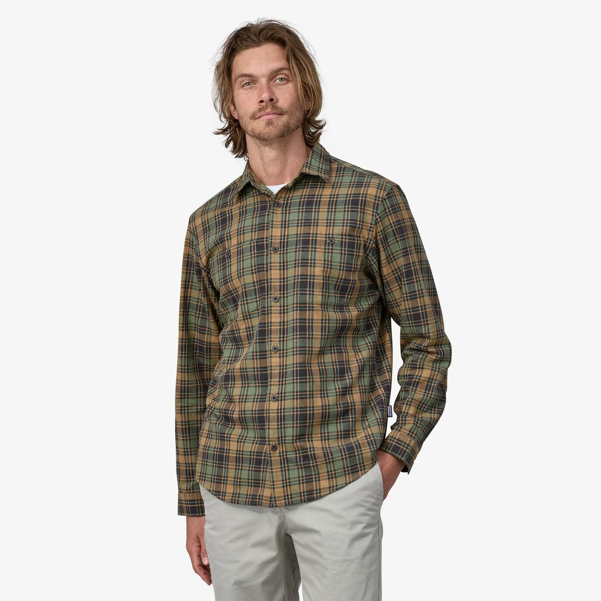 Men's Long-Sleeved Pima Cotton Shirt