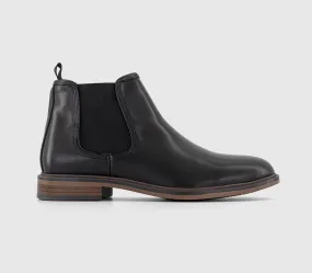 Mens Office Brockhurst Smart Chelsea Boots Black Leather