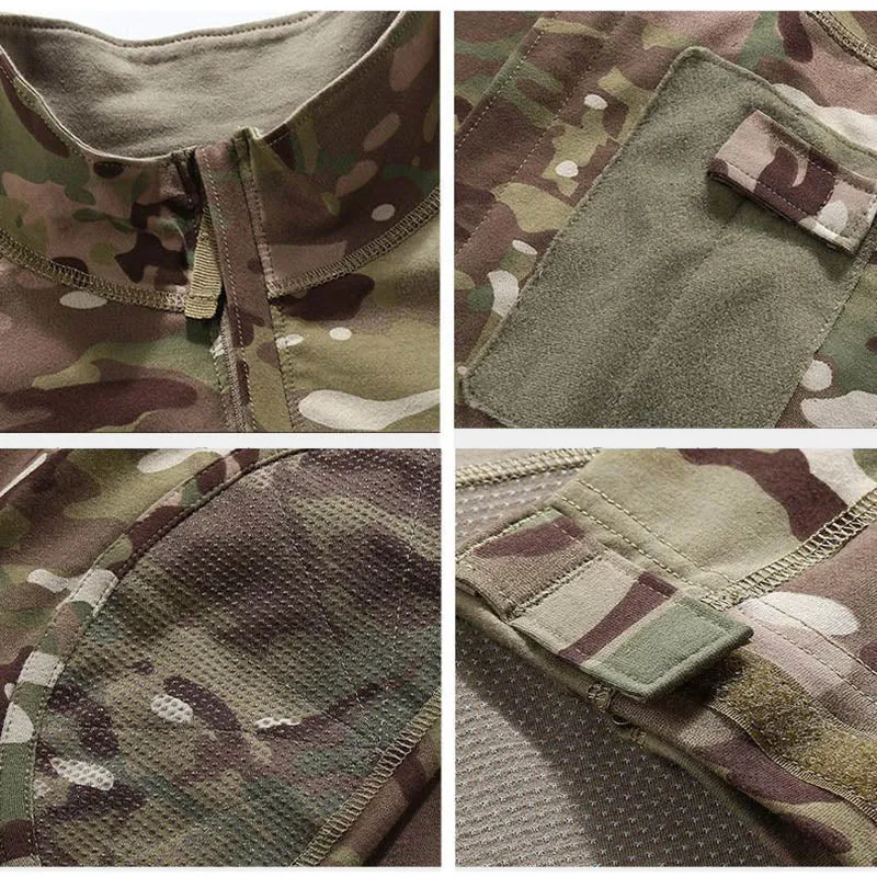 Men's Tactical Suits Outdoor Camouflage Shirt Pants Uniform